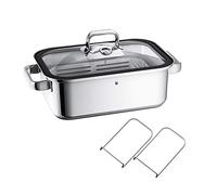 WMF 1741026040 casseruola per arrosto 3,5 L Vetro, Silicone, Acciaio inox