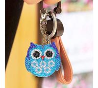 WMFASBAG 5 pezzi catene chiave dipinto diamantato for numeri kit arte arte artigiane portachiavi diamanti fai -da -te digains fatti a mano pendente sospeso ornamento motosini