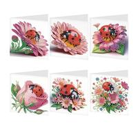 WMFASBAG 6 pezzi Toctoli di auguri Bilanci Art Arts Crafts (coccinella) (HKS005)