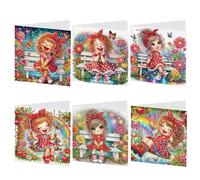 WMFASBAG 6 pezzi Toctoli di auguri Bilanci Art Arts Crafts (Girl) (HKA102)