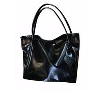 WMFASBAG Borsa da donna in pelle con borsa for maniglia top a sospensione for uso quotidiano (nero)