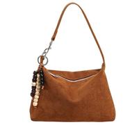 WMFASBAG Borsa in pelle scamosciata for donne con borsa a tracolla a tracolla a sospensione (marrone)