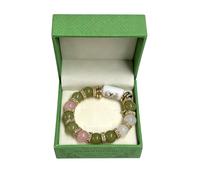 WMFASBAG Crystal Limited Edition Beaded Bracelets with Gold Tassel Spring | Garden Crystal Jewelry with Gift Box Soft Pastel Beaded Accessory for Party Birthday Favors Gift Box Included