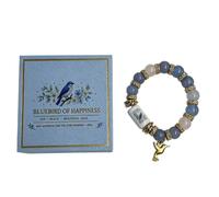 WMFASBAG Crystal Limited Edition Beaded Bracelets with Gold Tassel Spring | Garden Crystal Jewelry with Gift Box Soft Pastel Beaded Accessory for Party Birthday Favors Gift Box Included
