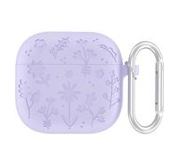 WMFASBAG Custodia Morbida in Silicone for Auricolari Cover Protettiva con Moschettone Cover Protettiva Completa in Silicone Antipolvere Guscio Protettivo Pelle Antiurto for AirPods 4 Custodi