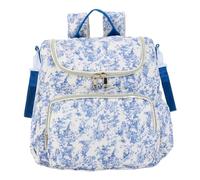 WMFASBAG Floral Nappy Changing Bag Backpack Quilted Diaper Rucksack Storing Bag Polyester Padded Nursing Bags Portable Bottle & Diaper Storage Backpack for Women Travel Hospital Outdoor