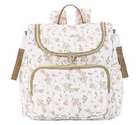 WMFASBAG Floral Nappy Changing Bag Backpack Quilted Diaper Rucksack Storing Bag Polyester Padded Nursing Bags Portable Bottle & Diaper Storage Backpack for Women Travel Hospital Outdoor