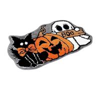 WMFASBAG Halloween Ghost Pumpkin Cashmere Tappetino morbido tappetino da bagno per doccia (Boo) (A)