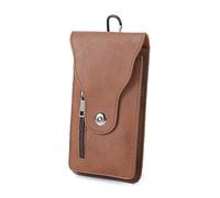 WMFASBAG Hasp Custodia a portafoglio da uomo in vita con clip da cintura Marsupio Fondine for cellulare in pelle PU for lavorare e correre for il telefono (caffè)