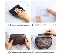 WMFASBAG Organizzatore a parete per pellicola trasparente Contenitore per sacchetti a forma di mela senza fori Decorazione pratica per cucina (Bianco)