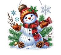 WMFASBAG Tema Snowman XMAS 2D Piatto Arte Decorazione Porta a Parete (LMT156)