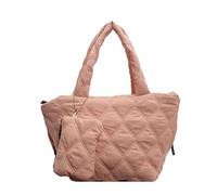 WMFASBAG Women Borsebag capacità di puffer Bottoni Manello Top Borse Colore Solido for la palestra da viaggio (rosa)