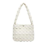 WMFASBAG Women Bruck Spall Bag della spalla Solid Colore Sollette trapunte Borsa di capacità BASSA DI ARCOLA SEMPLICE SACCA FEMMILE OUTDOOR (BIANCO)