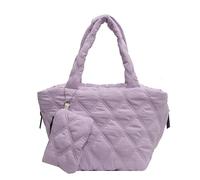 WMFASBAG Women Women Gassa trapuntata for spalla trapunta di capacità Pattern Bottoni Solido Colore for la palestra da viaggio (Purple)