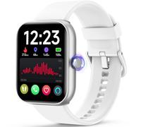 WMK Smartwatch Donna Orologio Fitness con Rispondere effettuare Chiamate Cardiofrequenzimetro Sonno Alexa AI SpO2 Contapassi-IP68 Smart watch con 110+ Sportive Giochi per iOS Android(Bianco)