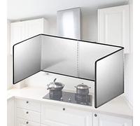 WMLBK Paraspruzzi pieghevole in acciaio inox, per cucina (30 x 80 x 40 cm)