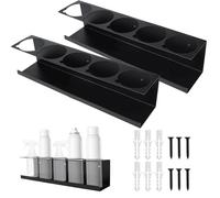 WMLBK Scaffale per bottiglie spray, supporto per bombole spray, supporto da parete (2 pezzi)