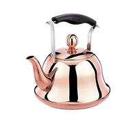 Wmmner 2L Modern Whistlen Tea Kettle Stove Top in Acciaio Inossidabile Teiera Teiera con Manico Ergonomico Teiera per Tè, Caffè, Latte Ecc., Gas Elettrico Matrimonio Applicabile Ulz 000650 S.Bollitore
