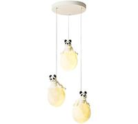 Wmmner 3D Stampa Luna Pianeta Camera Lampada a Sospensione Piccolo Simpatico Animale Bianco Latte Palla Lampadario 3 Luce Soffitto Lampada a Sospensione, Lampadario a Sospensione a Soffitto/un Colore/