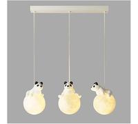 Wmmner 3D Stampa Luna Pianeta Camera Lampada a Sospensione Piccolo Simpatico Animale Bianco Latte Palla Lampadario 3 Luce Soffitto Lampada a Sospensione, Lampadario a Sospensione a Soffitto/un Colore/