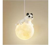 Wmmner 3D Stampa Luna Pianeta Camera Lampada a Sospensione Piccolo Simpatico Animale Bianco Latte Palla Lampadario 3 Luce Soffitto Lampada a Sospensione, Lampadario a Sospensione a Soffitto/un Colore/