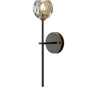 Wmmner 46Cm Popolare Prezzo Di Fabbrica Postmoderno K9 Lampada da Parete in Cristallo Mid-Century Diamond Sconce Rame Nero Oro Arredamento Di Lusso Apparecchi Di Illuminazione a Parete per Camera da L