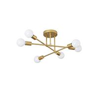 Wmmner 6 Luci Sputnik Lampadario Moderno Industriale Ferro Giapponese Semplice Apparecchio Di Illuminazione a Sospensione Oro Lampada da Soffitto per Soggiorno-Oro 70X20Cm(28X8Inch) (Nero 70X20Cm(28X8