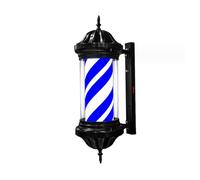 Wmmner 70 Cm/27'' Segnalatore Luminoso a Led in Stile Retrò con Paloe per Saloni Di Parrucchiere, Strisce Led Rotanti, Risparmio Energetico, Lampada da Parete Impermeabile per Bar