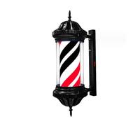 Wmmner 70 Cm/27'' Segnalatore Luminoso a Led in Stile Retrò con Paloe per Saloni Di Parrucchiere, Strisce Led Rotanti, Risparmio Energetico, Lampada da Parete Impermeabile per Bar