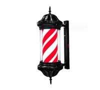 Wmmner 70 Cm/27'' Segnalatore Luminoso a Led in Stile Retrò con Paloe per Saloni Di Parrucchiere, Strisce Led Rotanti, Risparmio Energetico, Lampada da Parete Impermeabile per Bar