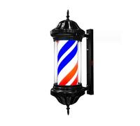 Wmmner 70 Cm/27'' Segnalatore Luminoso a Led in Stile Retrò con Paloe per Saloni Di Parrucchiere, Strisce Led Rotanti, Risparmio Energetico, Lampada da Parete Impermeabile per Bar