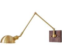 Wmmner Altalena Vintage Moderna Arm Lampada da Parete Regolabile Braccio Oscillante Hall Applique da Parete con Base in Noce D Illuminazione da Parete Interna a Braccio Lungo Apparecchio Domestico per
