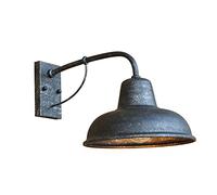 Wmmner Amen Retro Lampada da Parete Industriale Esterno Impermeabile Lanterna Country Night Lights Applique Illuminazione Rustico Urbano Fienile Portico Apparecchio/Argento