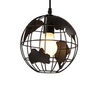 Wmmner American Style Creative Lights Simplicity E26 Base Hanging Lights Industrial Circular Suspensiom Lamp Restaurant Area Shapes Ceiling Lights for Kitchen Island Living Room Bar Dignified/Nero/7.8
