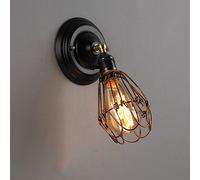 Wmmner Applique da Parete, Illuminazione da Parete Creativa - Lampada da Parete Lampada da Parete a Vento Industriale Lampada a Rotazione Regolabile Piccola Gabbia Di Ferro Lampada da Parete Retrò Per