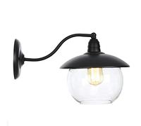 Wmmner Applique da Parete, Impermeabile per Esternill Lampada in Metallo Ferro Battuto E27 E-Dison Applique da Parete 3 Stili Retro Illuminazione Interna Lanterna da Parete per Patio Porta Balcone Lam