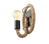 Wmmner Applique da Parete in Corda Di Canapa Naturale Vintage, Lampada da Parete Della Fattoria Intrecciata a Mano per Lampada da Parete Della Cucina Della Camera da Letto