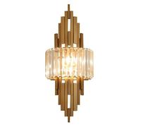 Wmmner Applique da Parete in Cristallo Moderno a 2 Luci, Apparecchi Di Illuminazione da Parete D, Lusso, E14 Base Crystal Decoration Lampada da Parete per Camera da Letto Soggiorno Bagno Vanity Mirror