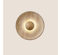 Wmmner Applique da Parete in Pietra Naturale Stile Wabi-Sabi Lampada da Parete in Pietra Naturale Vintage Industriale Giallo Travertino Casa Colonica Lampada da Parete Rotonda Moderna Di Metà Secolo p