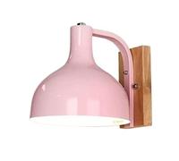 Wmmner Applique da Parete, Infissi da Parete Parete Letteraria in Legno Massello per Bambini Lamp Iron Art Wall Sconce Bedside Reading Light Creative Metal Wall Light For Aisle Living Sconces (Rosa)/R