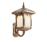 Wmmner Applique da Parete, Lampada da Parete a Energia Solare per Esterni Illuminazione da Parete Moderna da Giardino All'Esterno Apparecchi da Parete a Led Lampada da Parete Dorata Ip55 Impermeabile