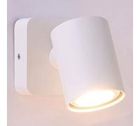 Wmmner Applique da Parete, Lampade da Parete in Alluminio per Interni 7W Gu10 Led Wall Light Style Folding Rotation For Home Hotel Bedroom Bedside Living Room Reading Applique Wall Mount Light (Bianco