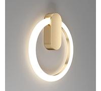 Wmmner Applique da Parete Light - Lampada da Parete Acrilica da Comodino Ferro Led Halo Sfondo Lanterna da Parete Compatibile con Camera da Letto Corridoio Staise Studio Soggiorno Ufficio, Apparecchio
