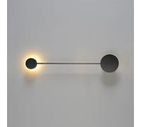 Wmmner Applique da Parete Moderna Luce Calda Luci da Parete a Led Minimalista - Lampada da Parete Dot Line Design Illuminazione da Parete Nera/un Colore/20,5 Pollici