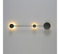 Wmmner Applique da Parete Moderna Luce Calda Luci da Parete a Led Minimalista - Lampada da Parete Dot Line Design Illuminazione da Parete Nera/un Colore/29,7 Pollici