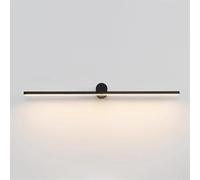 Wmmner Applique da Parete Nere Modern Led Bathroom Vanity Light Fixtures Lampada da Parete Lineare - Modalità 3 Colori, per Interniapparecchi Di Illuminazione a Parete per Camera da Letto Soggiorno Co