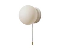 Wmmner Applique da Parete Nordic Globe Decor, Lampada da Parete in Vetro Al Latte a Sfera per Camera da Letto Soggiorno Corridoio Lanterna da Parete