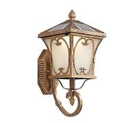 Wmmner Applique da Parete, Nordic Retro Bronze Pattern Wall Lantern High Light Transmission Paralume in Vetro Smerigliato Lampada da Parete a Parete Parete Esterna Illuminazione Decorativa Lampada da