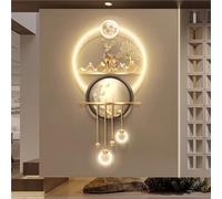Wmmner Applique da Parete per Camera da Letto 3D Wall Art Decor Led Wall Art Wall Art Decorazioni Lampada 3D Walling con Light Chinese Arazzi da Parete per la Camera da Letto Del Corridoio D'Ingresso