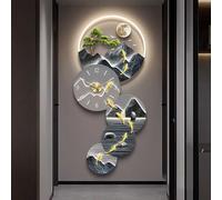 Wmmner Applique da Parete per Camera da Letto 3D Walling con Luce 3D Wall Art Decor Chinese Wall Hangingings per la Camera da Letto Del Corridoio D'Ingresso Della Casa (D 47.2In)/a/35,4 Pollici